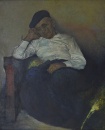 Stanisław Staniewski, Odpoczynek (portret ojca), 1987., olej na płótnie, 98x80cm