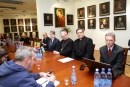 Od prawej: Marcin Kozarzewski, ks. Stefan Cegłowski, bp Piotr Libera, Marcin Moskalewicz